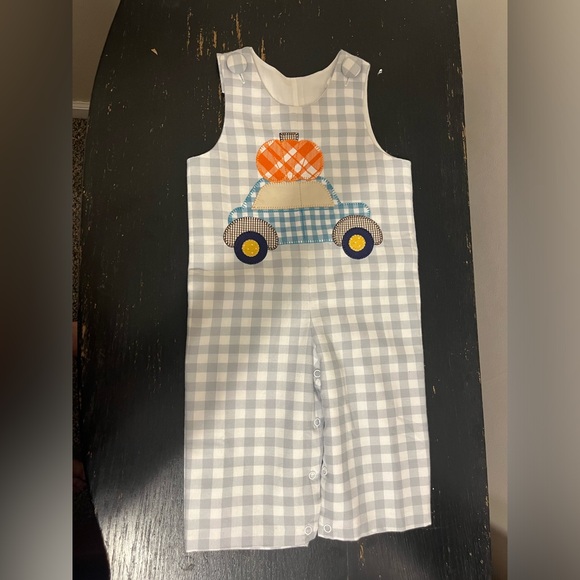 🎃 Natalie Grant Baby Pumpkin Smocked Longall 👶 - Picture 2 of 7